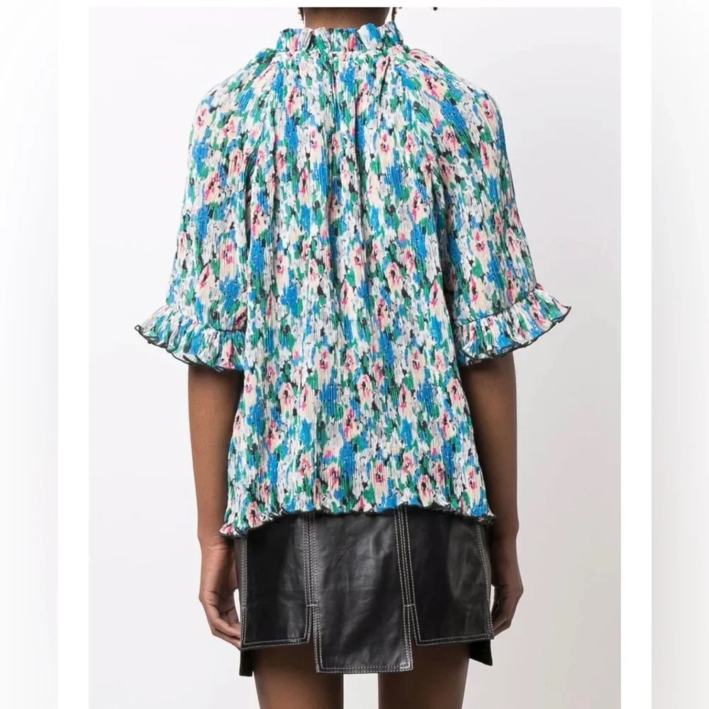 GANNI
floral-print ruffle blouse - Picture 4 of 5